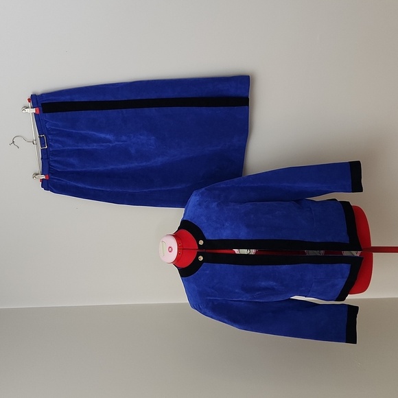 ULTRASUEDE blue and black suit shirk combo - Picture 1 of 14